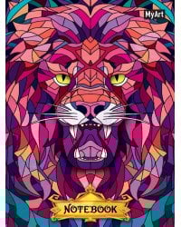 MyArt. БЛОКНОТ в клетку Витражи. Лев