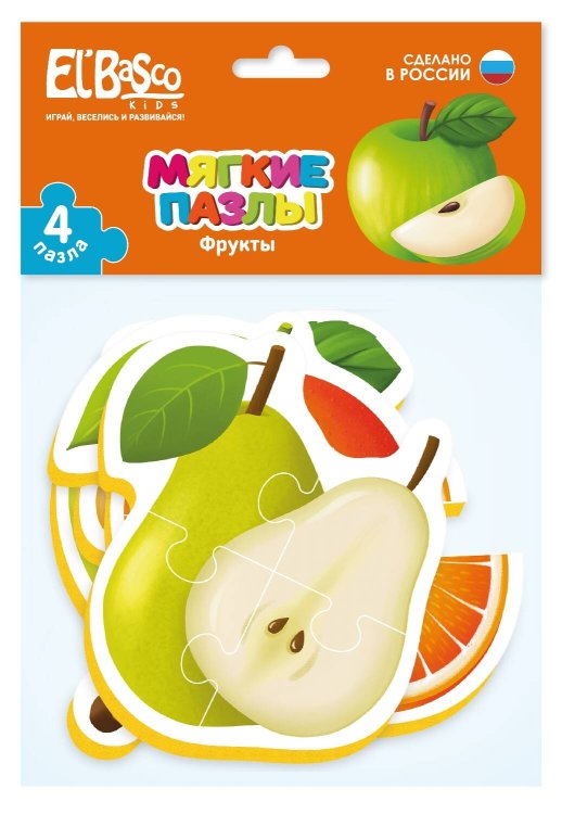 Мягкие пазлы для малышей (Ярасту) Мягкие пазлы "Фрукты"