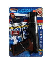 Пистолет ПОЛИЦИЯ свет-звук, на карт.17*25*4см ИГРАЕМ ВМЕСТЕ в кор.2*48шт