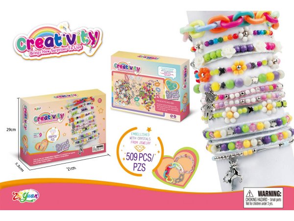 НАБОРЫ ДЛЯ СОЗДАНИЯ УКРАШЕНИЙ (Рыжий Кот) Набор для создания браслетов "Гламур" (509 элементов) в коробке, 21х29х5,3 см ( Арт. Y15740015)