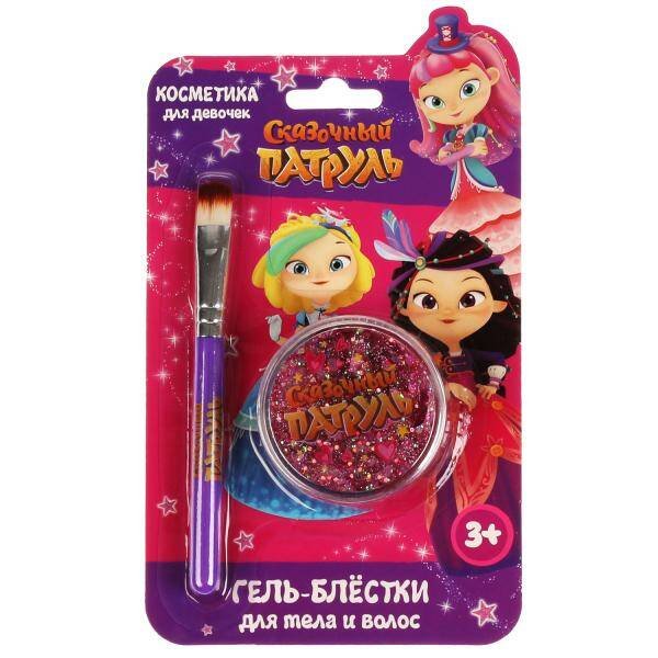 Косметика для девочек СКАЗОЧНЫЙ ПАТРУЛЬ гель-блест для тела/волос роз блист МИЛАЯ ЛЕДИ в кор.4*24шт