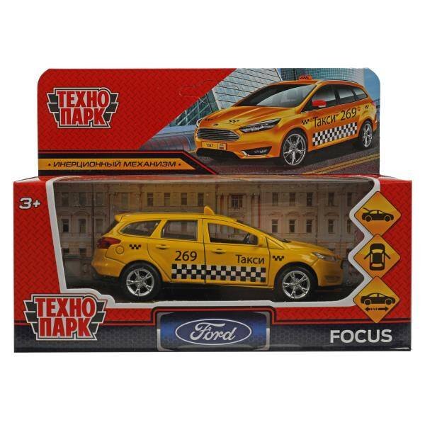 СПЕЦТЕХНИКА (Умка) Машина металл FORD FOCUS TURNIER ТАКСИ длина 12 см, двер, багаж, инерц, кор. Технопарк в кор.2*36шт