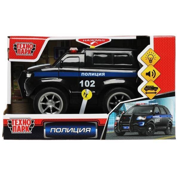 СПЕЦТЕХНИКА (Умка) Машина пластик свет-звук ПОЛИЦИЯ 18 см, своб. ход, кор. Технопарк в кор.48шт