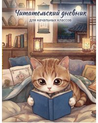 Читательский дневник для начальных классов. Котик (32 л., цветной блок)
