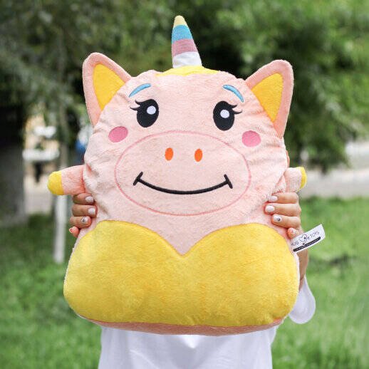 МЯГКИЕ ИГРУШКИ (Алеф) Мягкая игрушка Hugme toys «Единорог», 40 см, розовый