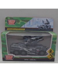 МОДЕЛЬ "ТЕХНОПАРК" МЕТАЛЛ. ИНЕРЦ. ЗРК ОСА СЕР.КАМУФ. 15СМ, РАКЕТЫ ВРАЩ. 360ГР. В КОР. в кор.2*24шт