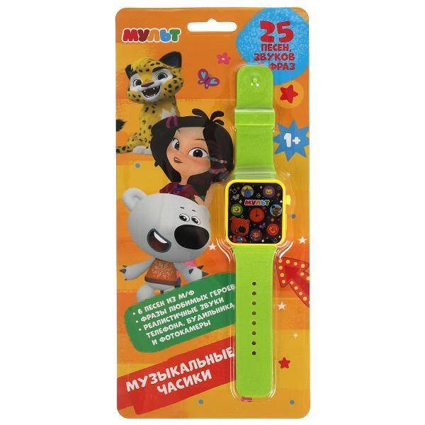 Музыкальные часики МУЛЬТ 25 песен,фраз,звуков.блист.бат. Умка в кор.2*90шт