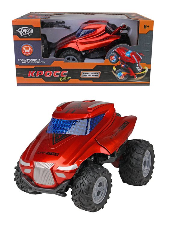 Р/у машинка 35 см "ТАНЦУЮЩЕЕ АВТО" (свет,звук,4 напр.,шагает.,откр.двери, USB,аккум.) (Арт. M0207)