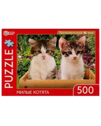 Милые котята. Удивительный мир. Пазл классический в коробке 500 деталей. Умные игры  в кор.10шт