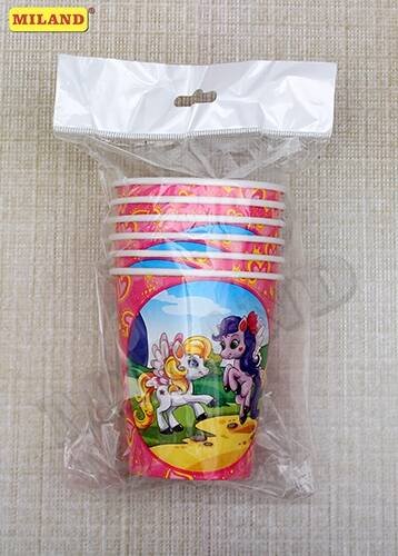 Еврослот (MILAND) Стаканы бумажные Волшебные Пони (250 мл. 6 шт.) еврослот, ПФ 4 ЕВ-8234