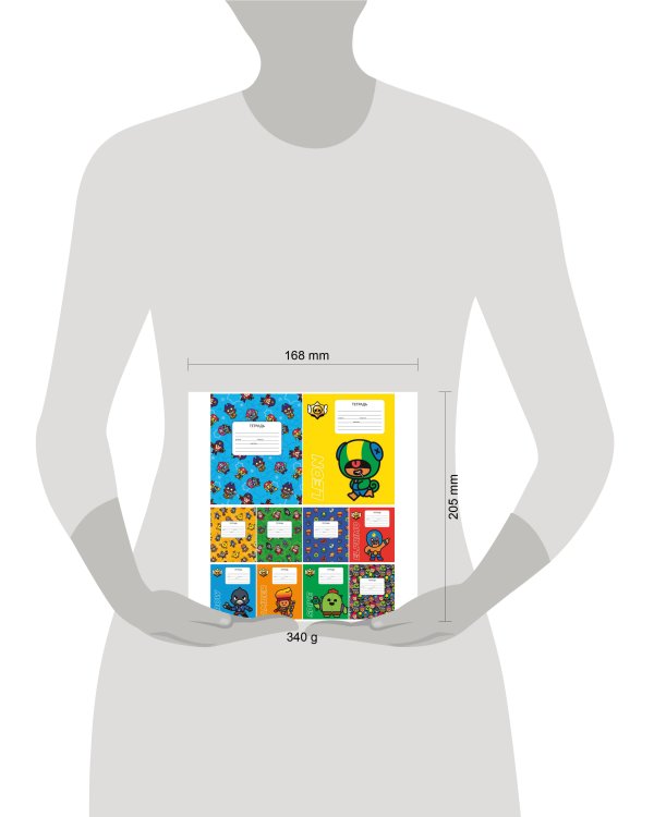 Brawl Stars. Тетрадь школьная, линейка, 12 л.