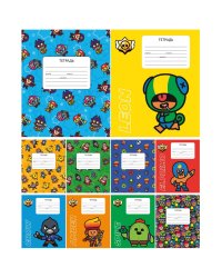 Brawl Stars. Тетрадь школьная, линейка, 12 л.