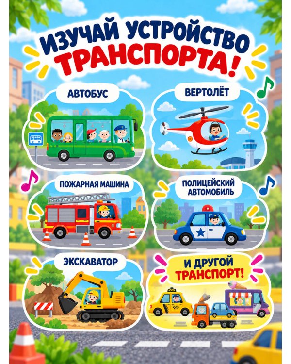 Дополнительное изображение книги «Транспорт. Книга со звуками»