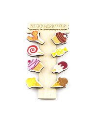 Прищепки-магниты «Сладости», набор 8 шт., 126101