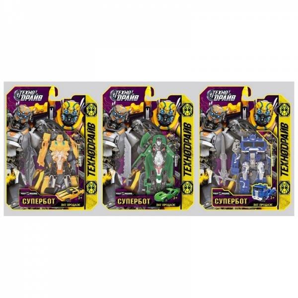 РОБОТЫ ТРАНСФОРМИРУЮЩИЕСЯ (Умка) Робот трансформирующийся в машину, в ассорт.блист.22,5*16,7*4,5см ТЕХНОДРАЙВ в кор.2*60шт