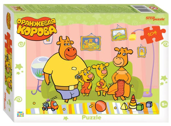 104 (STEPpazzle) Мозаика "puzzle" 104 "Оранжевая корова" (С/м)