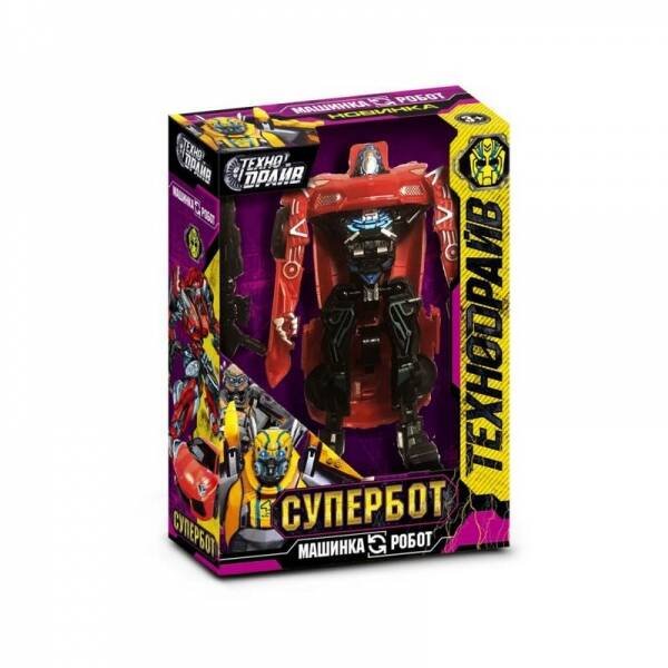 РОБОТЫ ТРАНСФОРМИРУЮЩИЕСЯ (Умка) Робот трансформирующийся в машину, кор.13*17,5*5см ТЕХНОДРАЙВ в кор.2*96шт