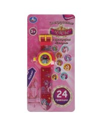 Развивающие часы с проектором единороги 24 кадра на блист. Умка в кор.2*144шт