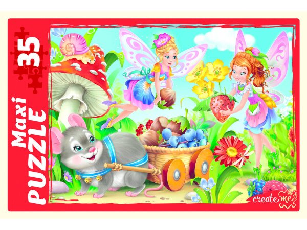 17. МАКСИ-ПАЗЛЫ (2 в1) (Рыжий Кот) МАКСИ-ПАЗЛЫ. 35 элементов "ФЕИ МАЛЫШКИ" (Арт. ПМ35-3004)