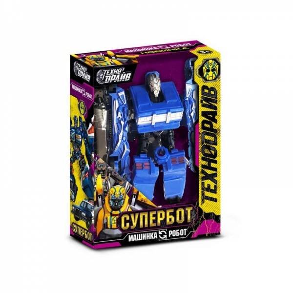 РОБОТЫ ТРАНСФОРМИРУЮЩИЕСЯ (Умка) Робот трансформирующийся в машину, кор.13*17,5*5см ТЕХНОДРАЙВ в кор.2*96шт