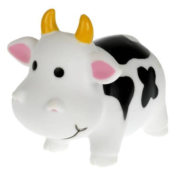 ИГРУШКИ ДЛЯ ВАННОЙ (Умка) Игрушка для ванны коровка сетка, хенгтег КАПИТОШКА в кор.100шт