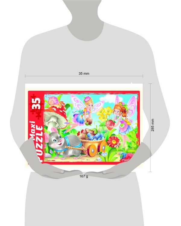 МАКСИ-ПАЗЛЫ. 35 элементов "ФЕИ МАЛЫШКИ" (Арт. ПМ35-3004)