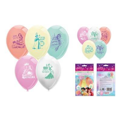 Воздушные шарики. (ND Play) Воздушные шарики «Принцессы» 30 см, 5 шт.