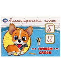 Пишем слова. Каллиграфическая пропись. 205х140 мм. Скрепка. 16 стр. Умка в кор.50шт