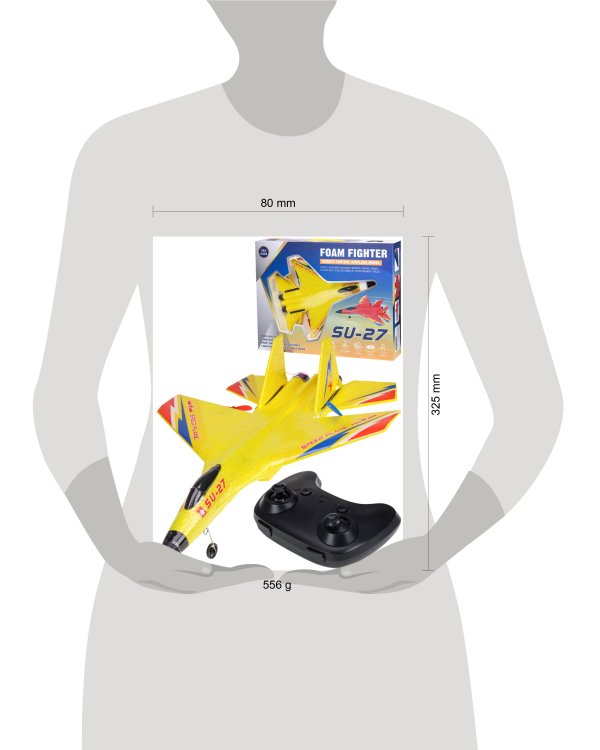 Самолет на радиоуправ.(цвет микс) 32,6*25,5*9см (Арт. Y25192001)