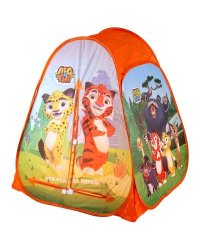 Палатка детская игровая ЛЕО и ТИГ 81х90х81см, в сумке Играем вместе в кор.24шт