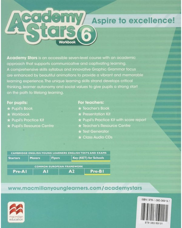 Academy Stars 6 level 6 Workbook with online resources Рабочая тетрадь уровень 6