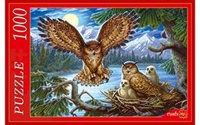 ЖИВОТНЫЕ (Рыжий Кот) ПАЗЛЫ 1000 элементов. Ф1000-6808 СОВЫ