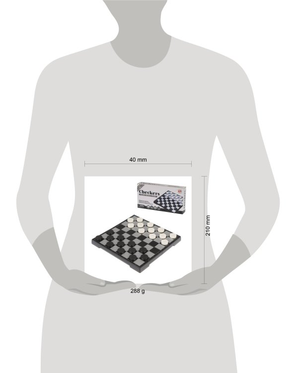 Шашки, игр.поле  20*20 см, кор.