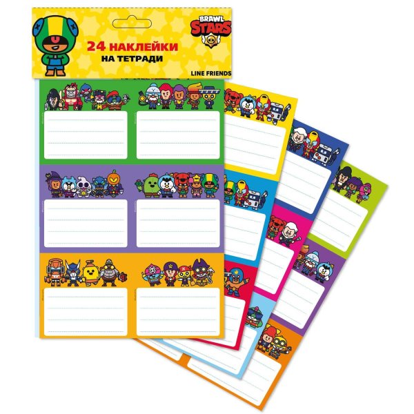 Наклейки (Премьера Паблишинг) Brawl Stars Наклейки для тетрадей
