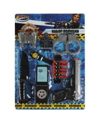 Набор оружия полиции, пистолет присоски, блист.21,4*31*2,6см ИГРАЕМ ВМЕСТЕ в кор.2*48шт