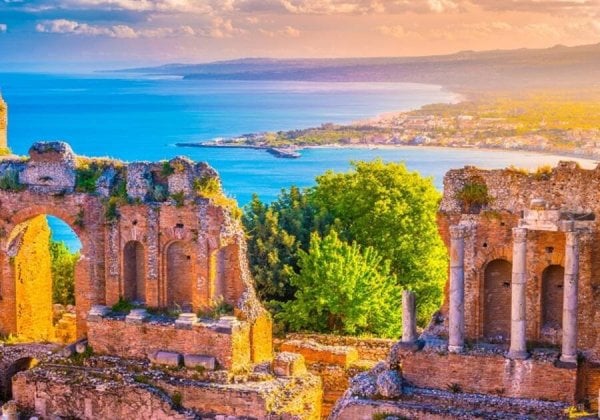 Алмаз мозаика (клас.) 30х40 см, с подр., с полн. заполн.(цв.) Вид на древний город.(Арт. AC34064)