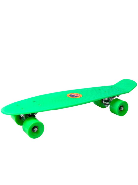 Пенниборд пластик (56х15) (колеса PVC,макс.вес 50 кг) зеленый (арт.M550-1G)