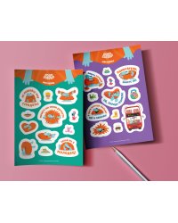 Бодо Бородо. Наклейки (24 наклейки на 2 листах)