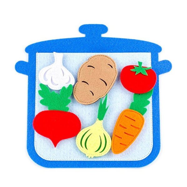 Развивающая игра «Кастрюля с овощами» (Фетр), 1201006