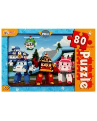 Робокар Поли. Пазл классический в коробке. 80 деталей. 129,5х90х23,8мм. Умные игры в кор.16шт