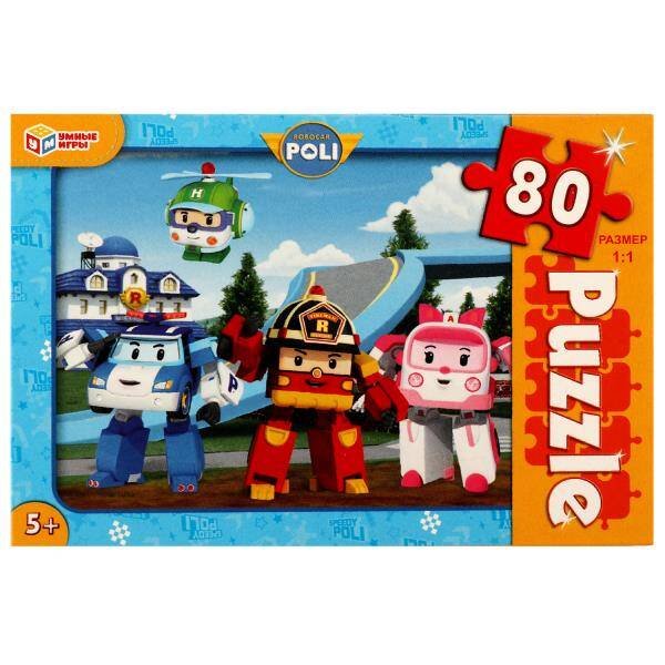 ПАЗЛЫ в коробке 80 деталей (Умка) Робокар Поли. Пазл классический в коробке. 80 деталей. 129,5х90х23,8мм. Умные игры в кор.16шт