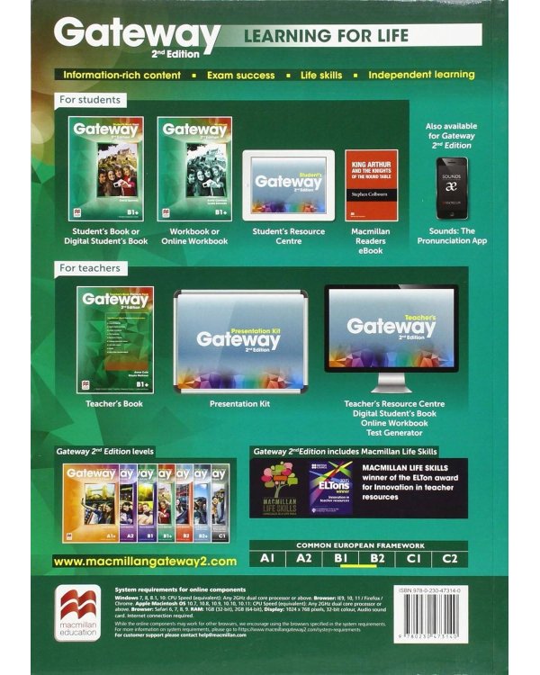 Gateway Second Edition  B1+ Student's Book with online resources Учебник уровень B1+