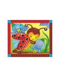 МОЗАИКА ИЗ ПАЙЕТОК. Формат А4. БОЖЬЯ КОРОВКА (Арт. М-4357)