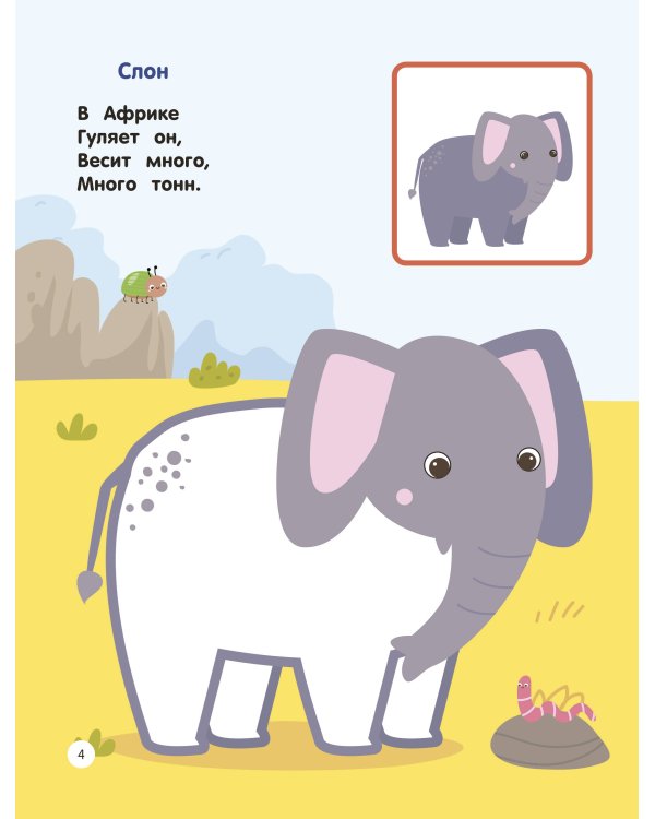 Зоопарк. Раскраски по образцу