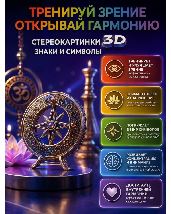 Дополнительное изображение книги «Знаки и символы. 75 стереограмм. Тренировка и восстановление зрения»