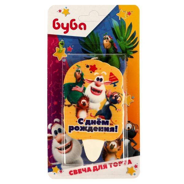 СВЕЧИ (Умка) Свеча для торта Со стикером БУБА блистер ЧУДО ПРАЗДНИК в кор.48шт