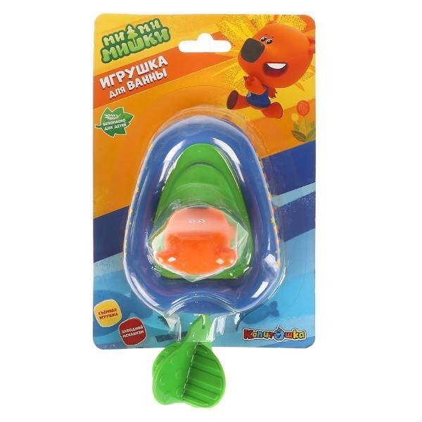 Игрушка пластизоль д/ванны Капитошка МИМИМИШКИ, Лодка+Кеша выс.5,4см, блистер в кор.2*24шт