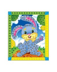 МОЗАИКА ИЗ ПАЙЕТОК. Формат А4. ЗАЙЧИК (Арт. М-4348)