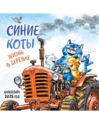Синие коты. Жизнь в деревке. Календарь настенный на 2025 год (300х300 мм)