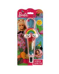 Косметика ДЛЯ ДЕВОЧЕК БАРБИ блеск для губ, роз,желт, зел, гол 13мл, блистер МИЛАЯ ЛЕДИ в кор.4*24шт